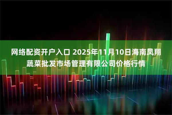 网络配资开户入口 2025年11月10日海南凤翔蔬菜批发市场管理有限公司价格行情