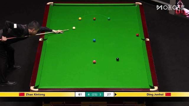 丁俊晖赵心童世锦赛德比4比4平，世界级K球引轰动